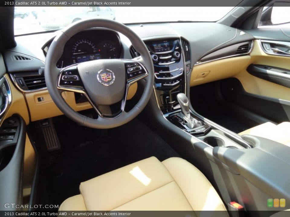 Caramel/Jet Black Accents Interior Prime Interior for the 2013 Cadillac ATS 2.0L Turbo AWD #79619232