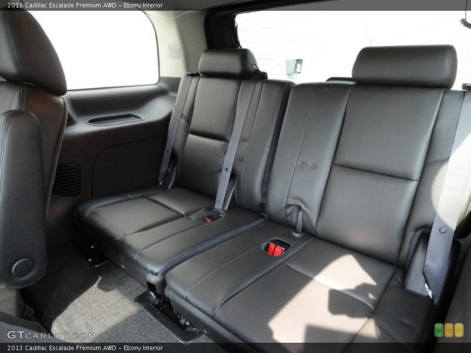 Ebony Interior Rear Seat for the 2013 Cadillac Escalade Premium AWD #79619572