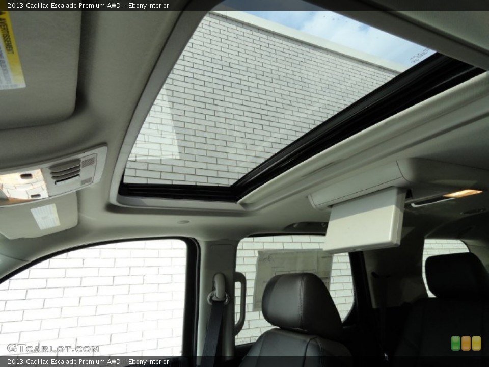 Ebony Interior Sunroof for the 2013 Cadillac Escalade Premium AWD #79619639