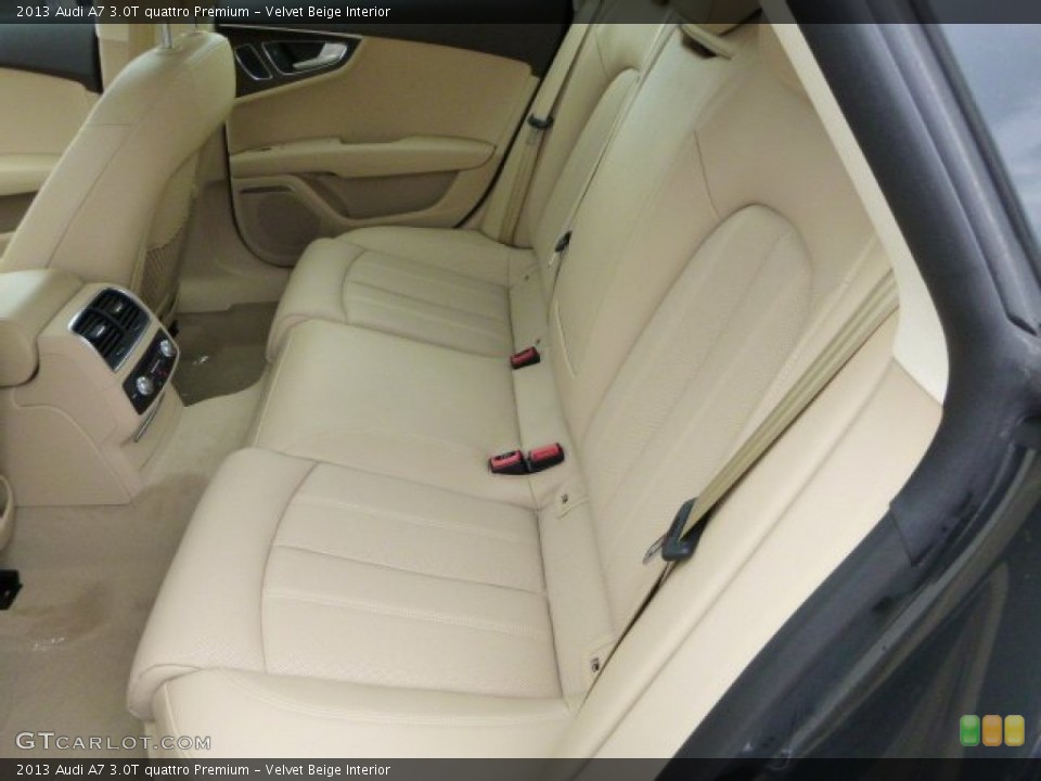 Velvet Beige Interior Rear Seat for the 2013 Audi A7 3.0T quattro Premium #79621723