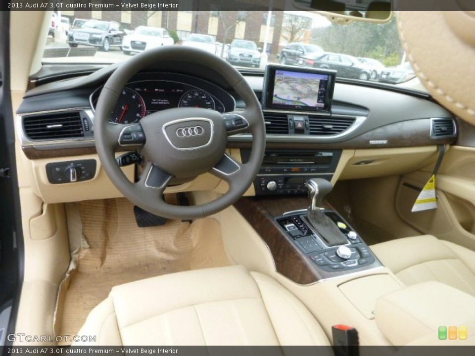 Velvet Beige Interior Prime Interior for the 2013 Audi A7 3.0T quattro Premium #79621735
