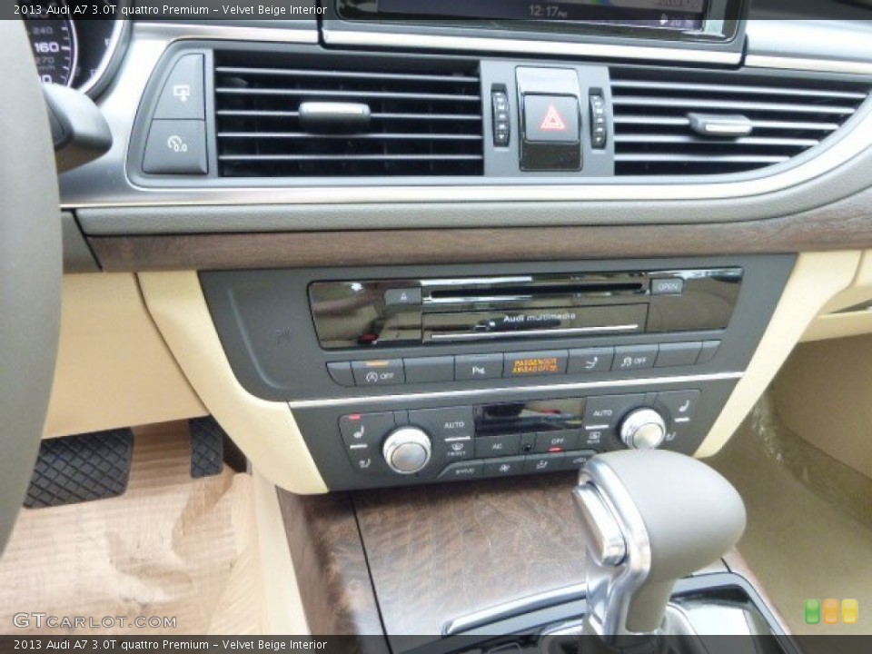 Velvet Beige Interior Controls for the 2013 Audi A7 3.0T quattro Premium #79621771