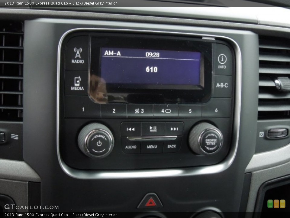 Black/Diesel Gray Interior Audio System for the 2013 Ram 1500 Express Quad Cab #79623880