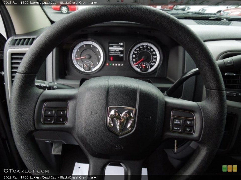 Black/Diesel Gray Interior Steering Wheel for the 2013 Ram 1500 Express Quad Cab #79623889