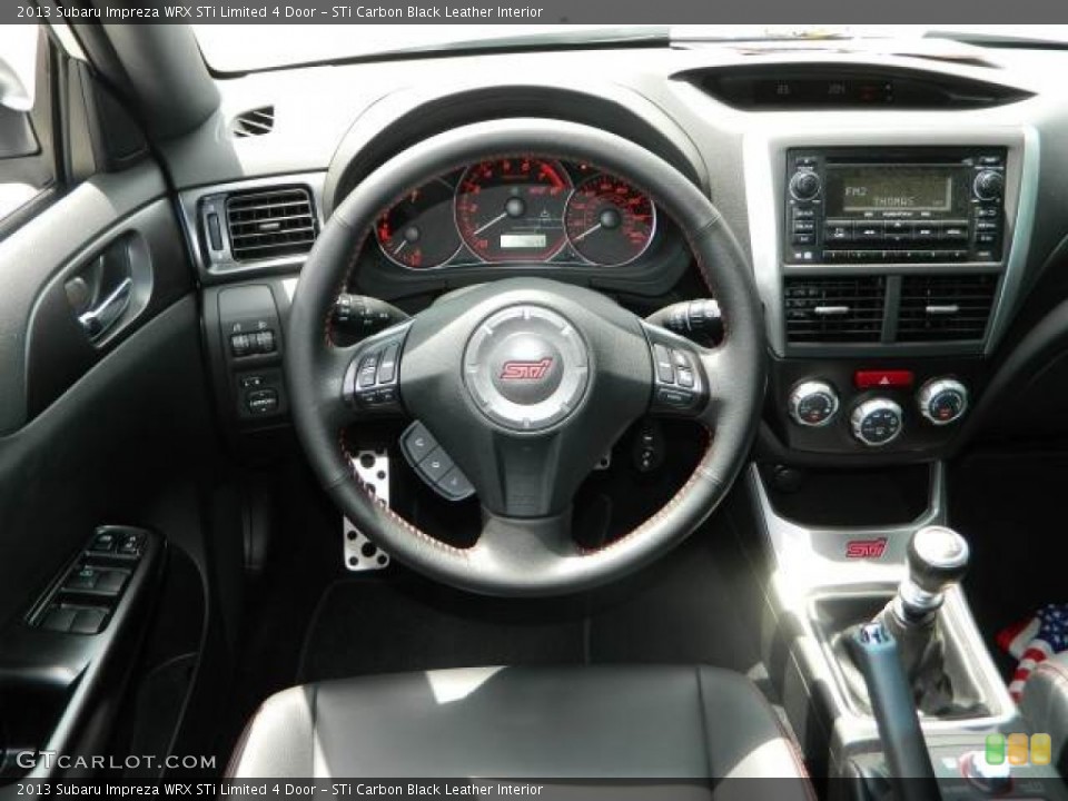 STi Carbon Black Leather Interior Steering Wheel for the 2013 Subaru Impreza WRX STi Limited 4 Door #79625697