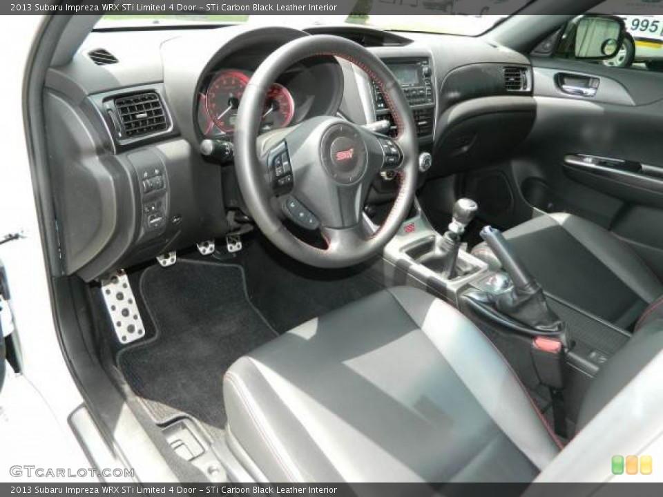 STi Carbon Black Leather Interior Photo for the 2013 Subaru Impreza WRX STi Limited 4 Door #79625713