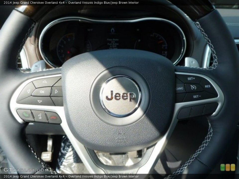 Overland Vesuvio Indigo Blue/Jeep Brown Interior Steering Wheel for the 2014 Jeep Grand Cherokee Overland 4x4 #79626536