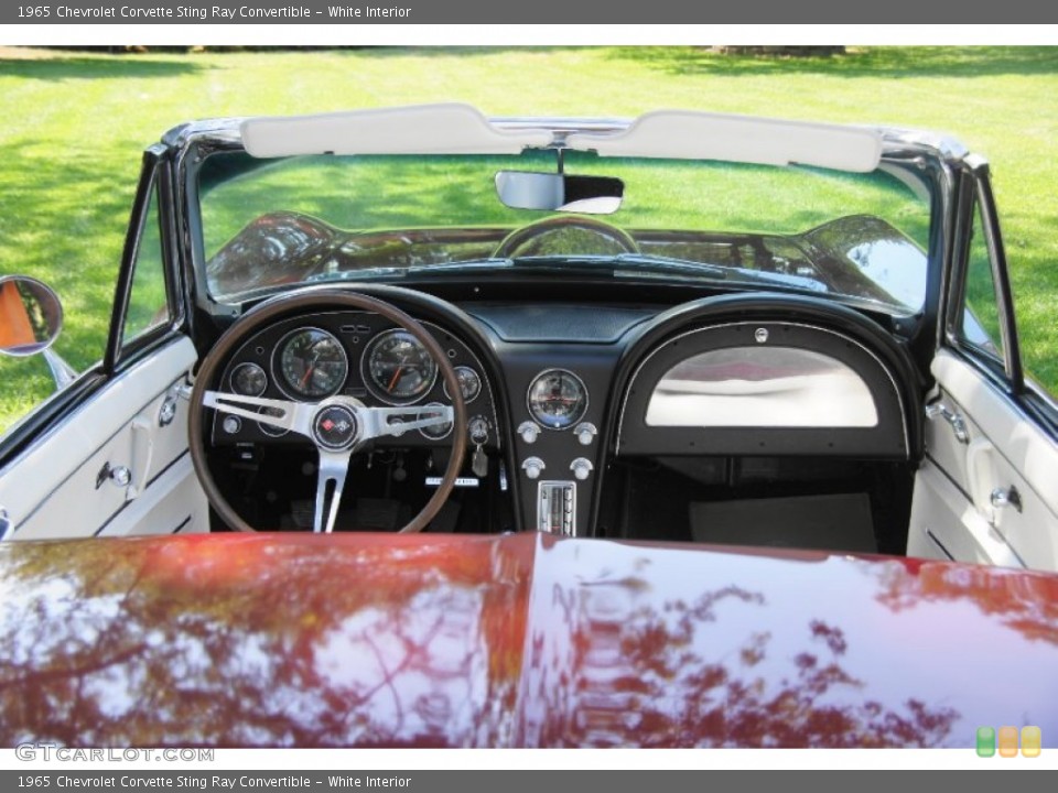 White Interior Dashboard for the 1965 Chevrolet Corvette Sting Ray Convertible #79628574