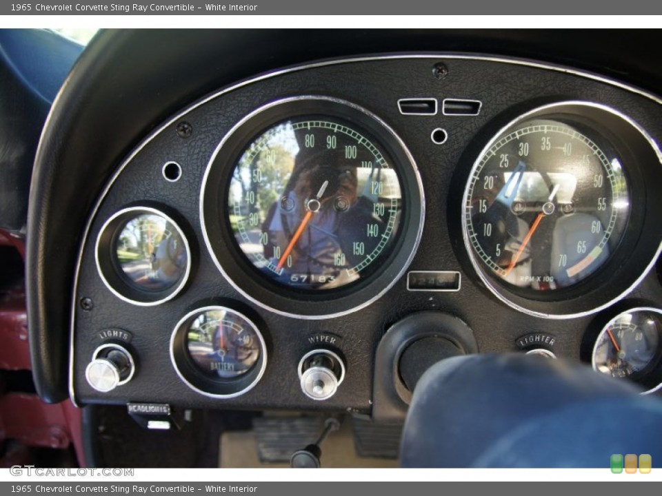 White Interior Gauges for the 1965 Chevrolet Corvette Sting Ray Convertible #79628624