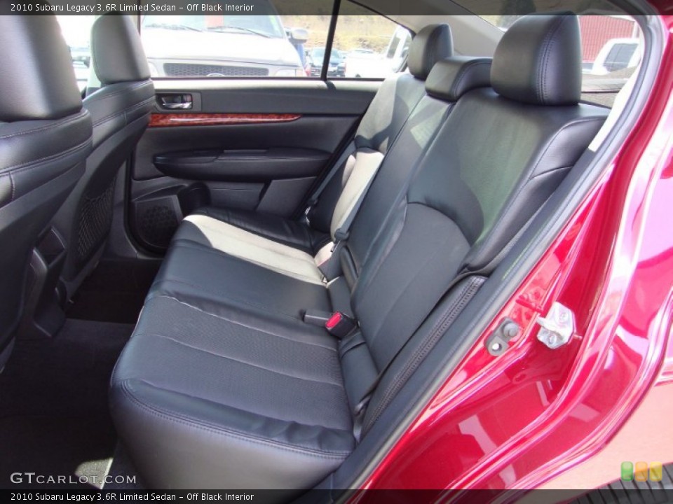 Off Black Interior Rear Seat for the 2010 Subaru Legacy 3.6R Limited Sedan #79631541
