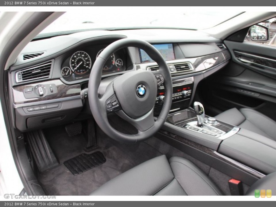 Black Interior Prime Interior for the 2012 BMW 7 Series 750i xDrive Sedan #79631735
