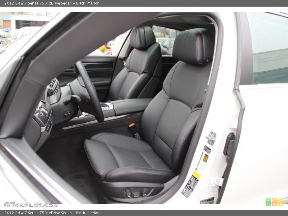 Black Interior Front Seat for the 2012 BMW 7 Series 750i xDrive Sedan #79631768
