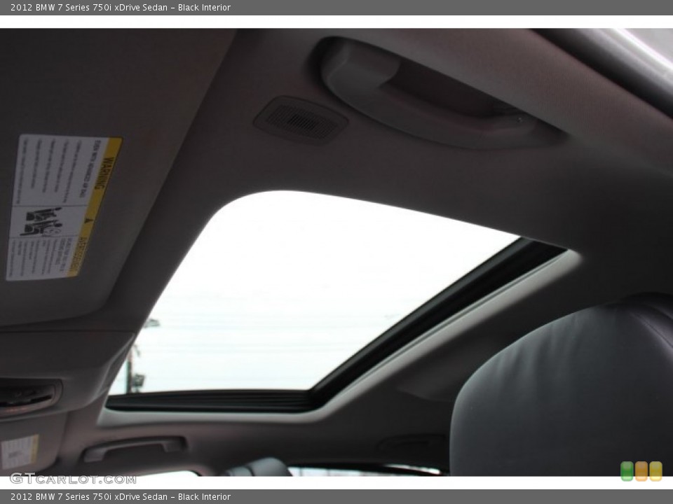 Black Interior Sunroof for the 2012 BMW 7 Series 750i xDrive Sedan #79631906