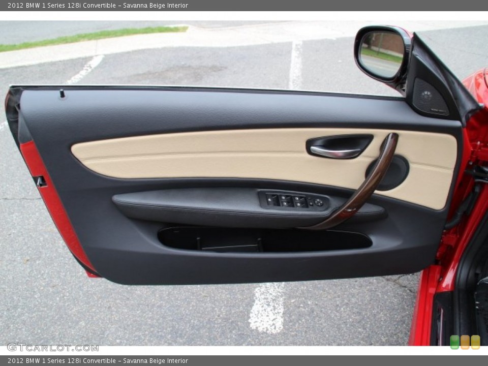 Savanna Beige Interior Door Panel for the 2012 BMW 1 Series 128i Convertible #79632836