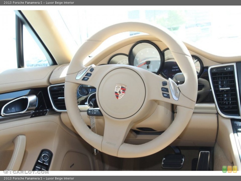 Luxor Beige Interior Steering Wheel for the 2013 Porsche Panamera S #79632892