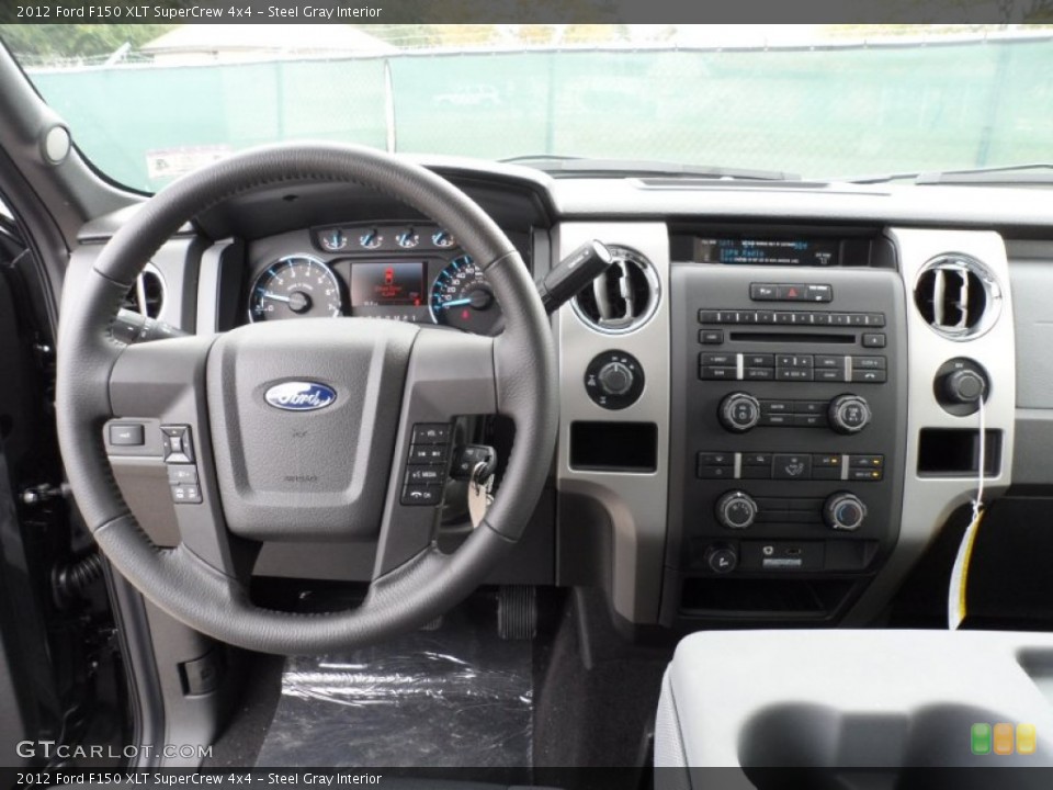 Steel Gray Interior Controls for the 2012 Ford F150 XLT SuperCrew 4x4 #79634777