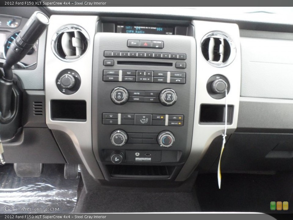 Steel Gray Interior Controls for the 2012 Ford F150 XLT SuperCrew 4x4 #79634798