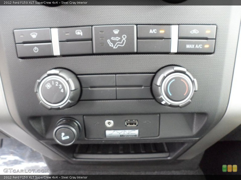 Steel Gray Interior Controls for the 2012 Ford F150 XLT SuperCrew 4x4 #79634832