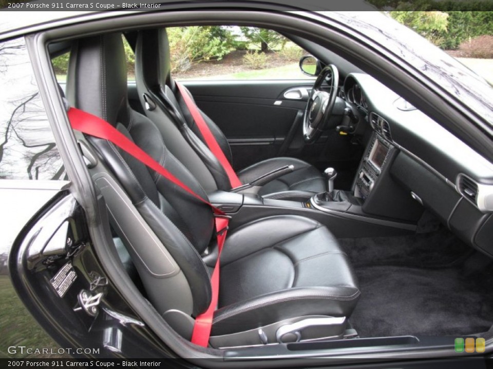 Black Interior Front Seat for the 2007 Porsche 911 Carrera S Coupe #79638904