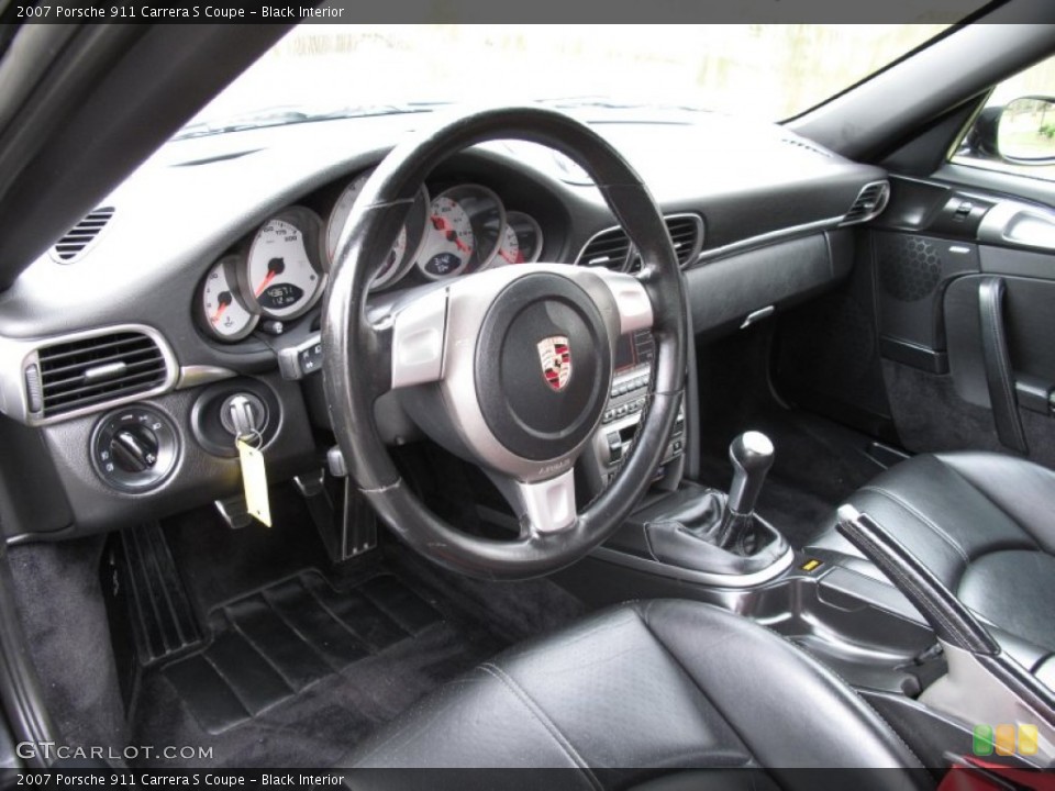 Black Interior Dashboard for the 2007 Porsche 911 Carrera S Coupe #79638978