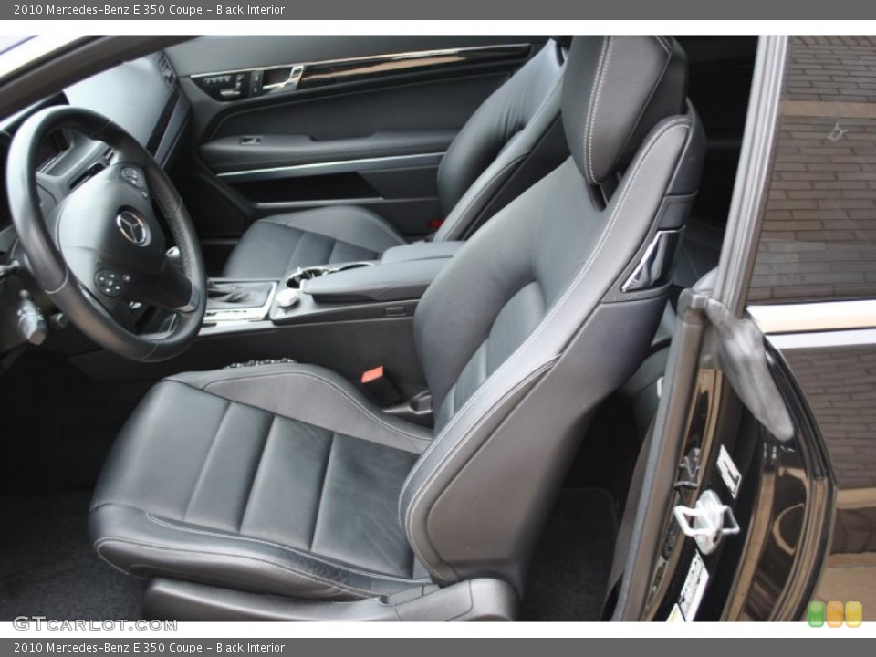 Black Interior Front Seat for the 2010 Mercedes-Benz E 350 Coupe #79639647