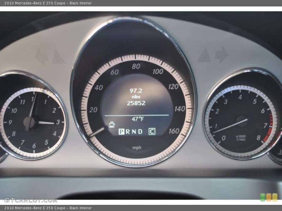 Black Interior Gauges for the 2010 Mercedes-Benz E 350 Coupe #79639738