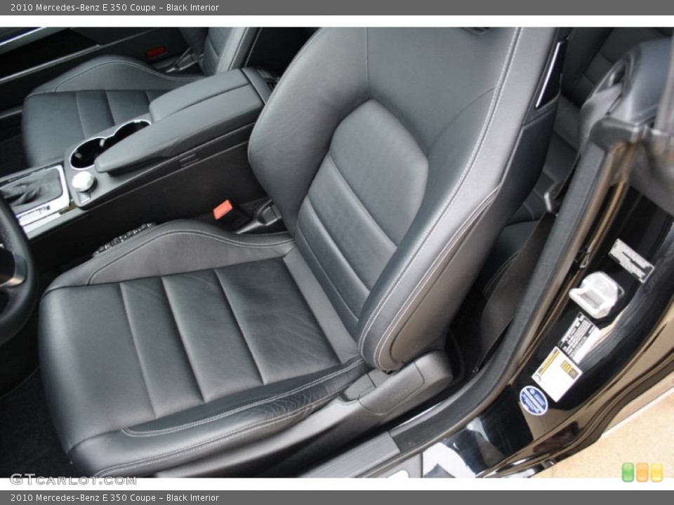 Black Interior Front Seat for the 2010 Mercedes-Benz E 350 Coupe #79639778