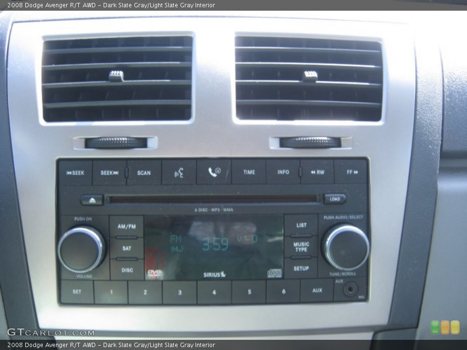 Dark Slate Gray/Light Slate Gray Interior Audio System for the 2008 Dodge Avenger R/T AWD #79640070