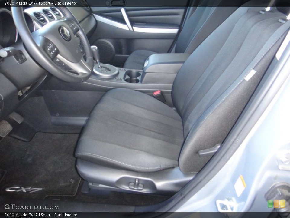Black Interior Front Seat for the 2010 Mazda CX-7 i Sport #79644794