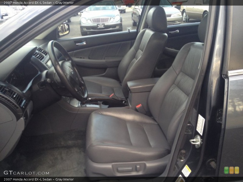 Gray Interior Front Seat for the 2007 Honda Accord EX-L Sedan #79646768