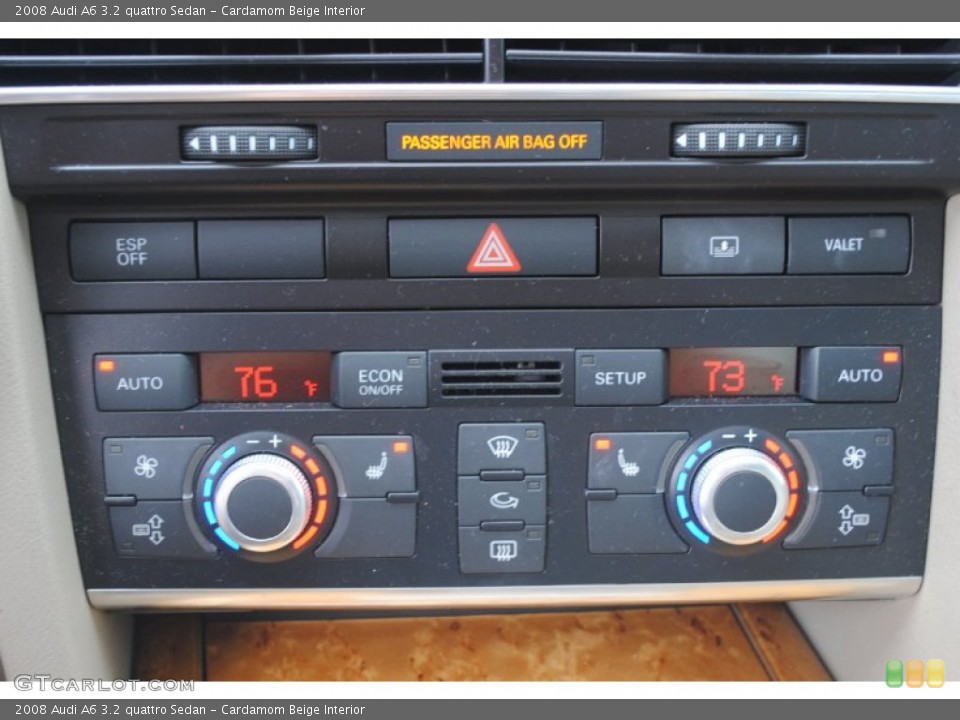 Cardamom Beige Interior Controls for the 2008 Audi A6 3.2 quattro Sedan #79647284