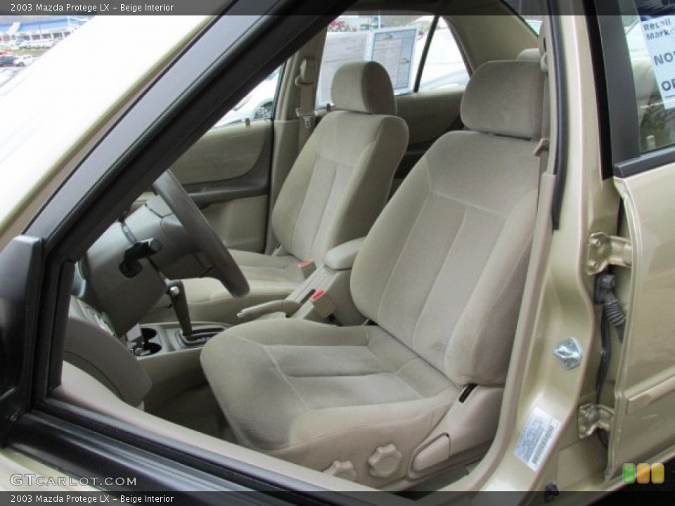 Beige Interior Front Seat for the 2003 Mazda Protege LX #79647699