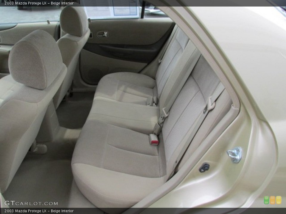 Beige Interior Rear Seat for the 2003 Mazda Protege LX #79647815