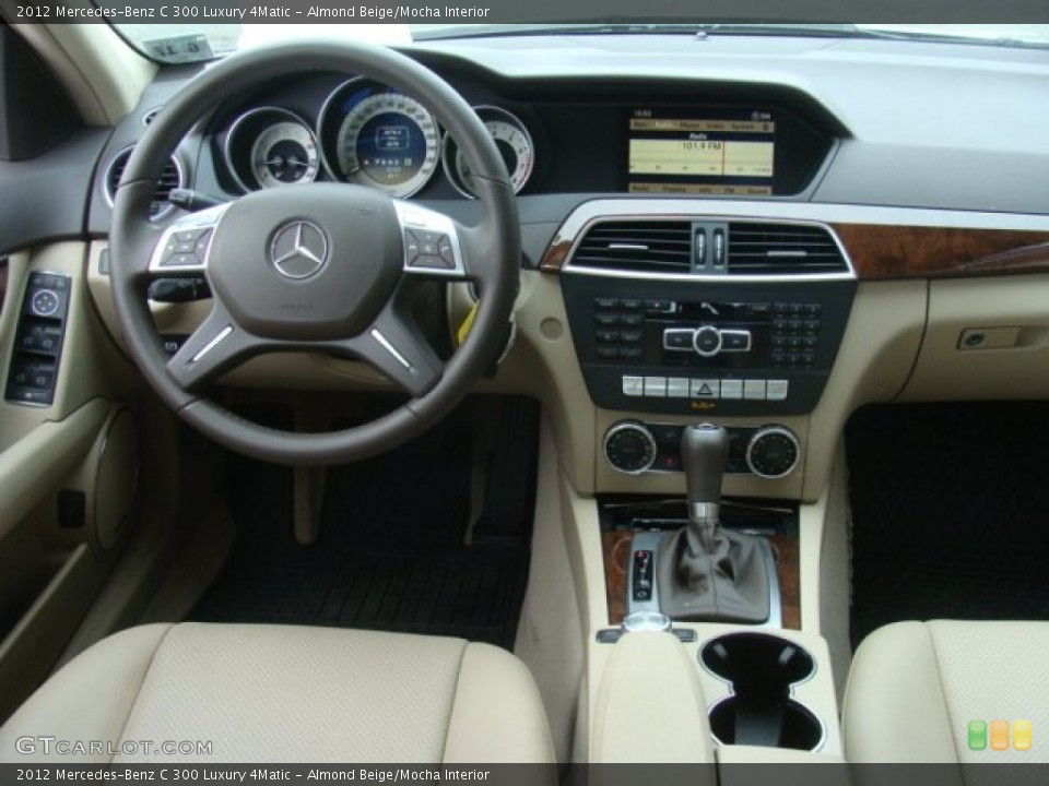 Almond Beige/Mocha Interior Dashboard for the 2012 Mercedes-Benz C 300 Luxury 4Matic #79649906