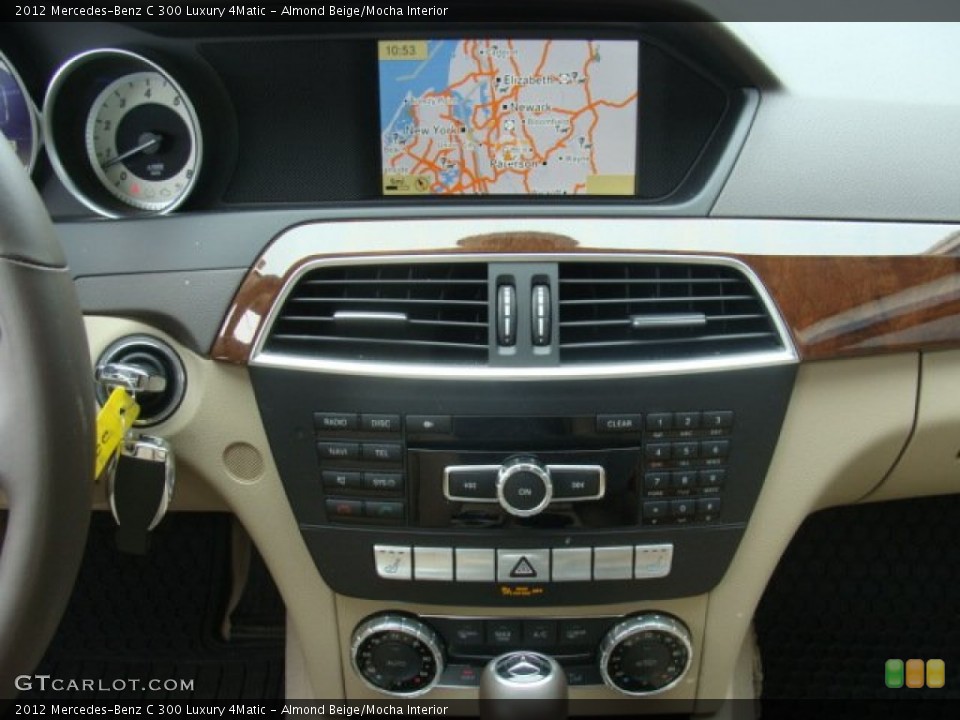 Almond Beige/Mocha Interior Controls for the 2012 Mercedes-Benz C 300 Luxury 4Matic #79649945