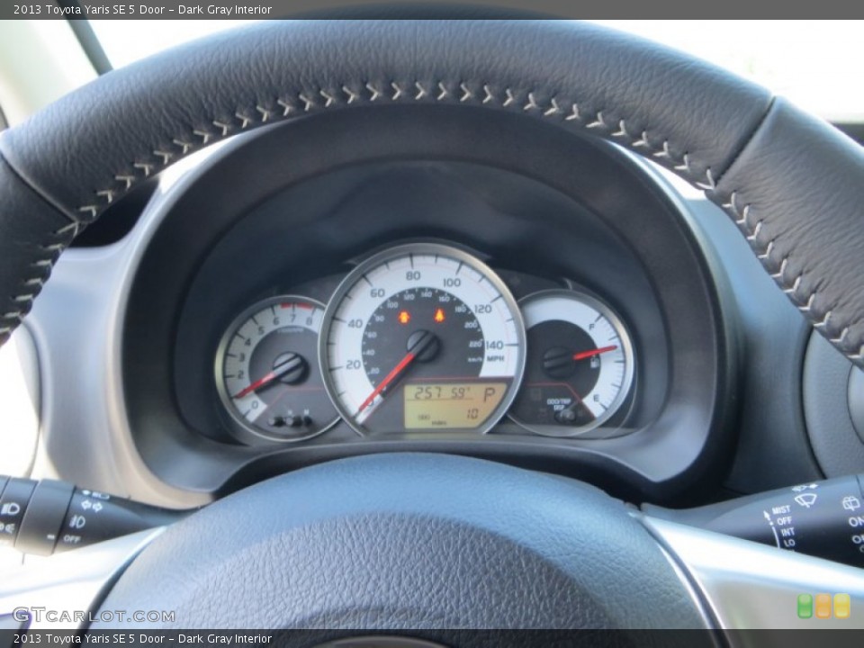 Dark Gray Interior Gauges for the 2013 Toyota Yaris SE 5 Door #79650152