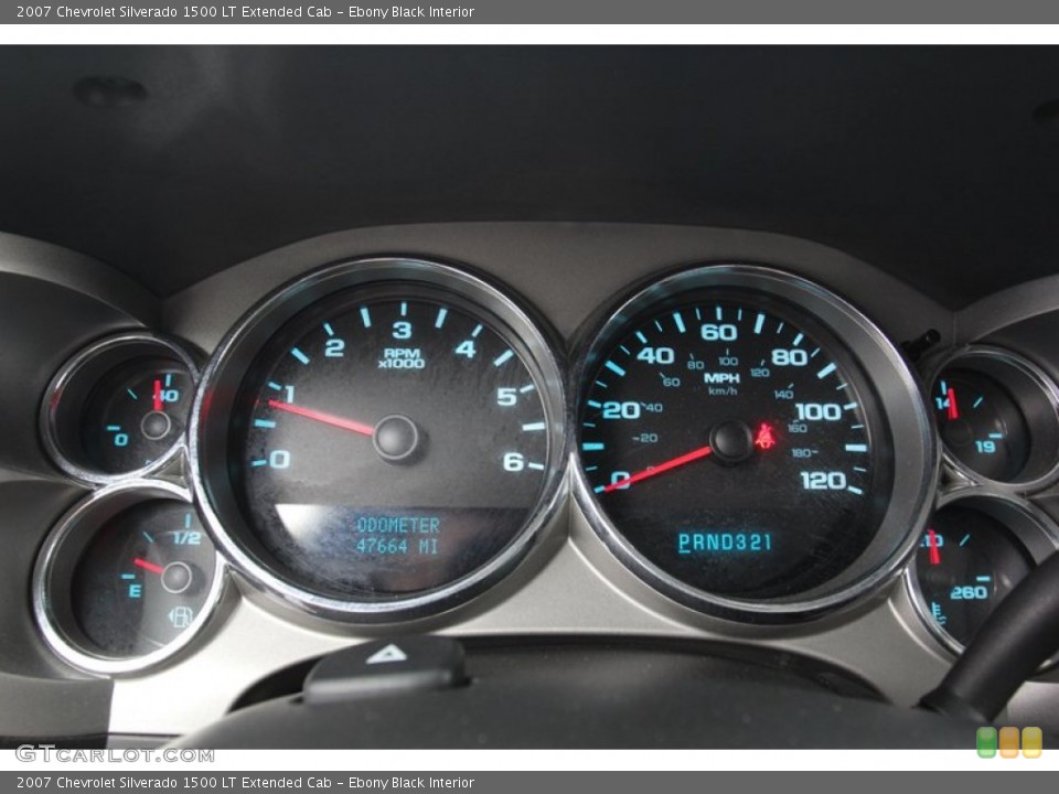 Ebony Black Interior Gauges for the 2007 Chevrolet Silverado 1500 LT Extended Cab #79651333