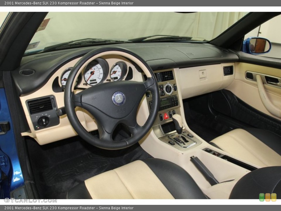 Sienna Beige Interior Dashboard for the 2001 Mercedes-Benz SLK 230 Kompressor Roadster #79651426