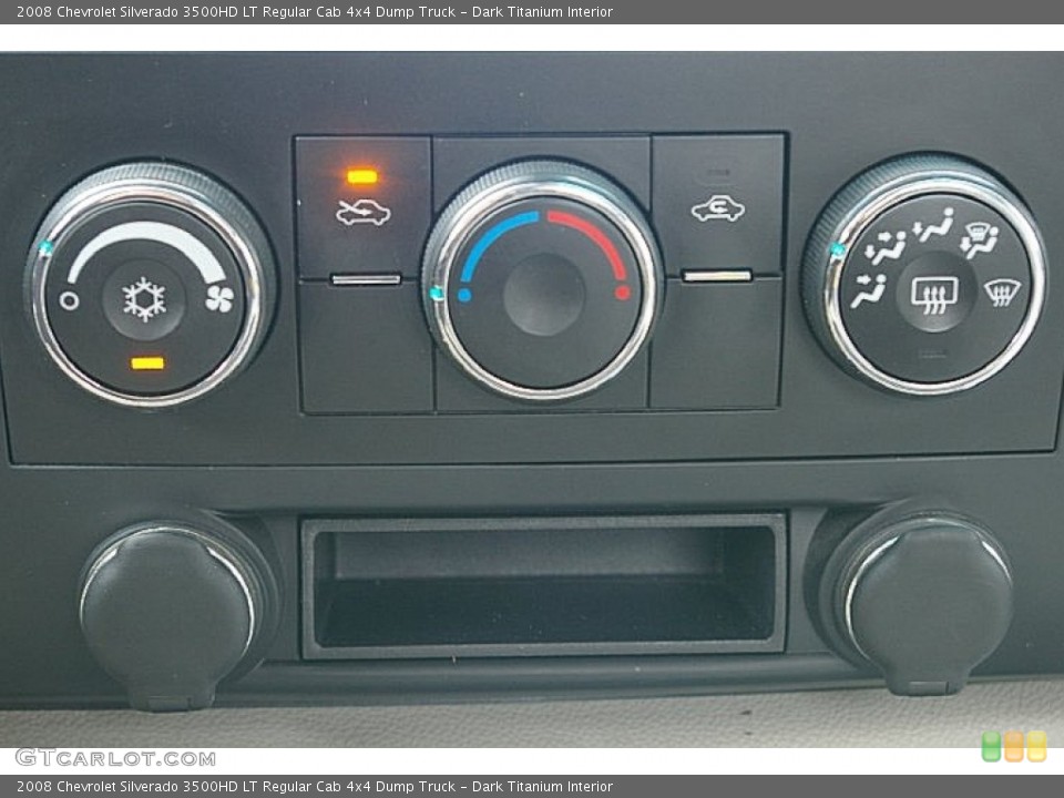 Dark Titanium Interior Controls for the 2008 Chevrolet Silverado 3500HD LT Regular Cab 4x4 Dump Truck #79651591
