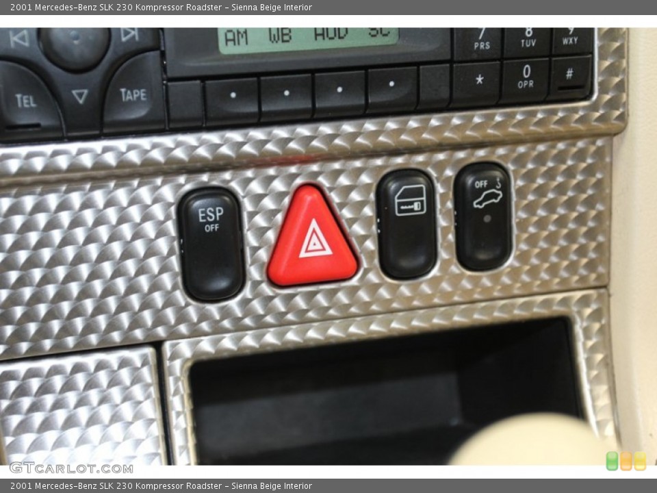 Sienna Beige Interior Controls for the 2001 Mercedes-Benz SLK 230 Kompressor Roadster #79651739
