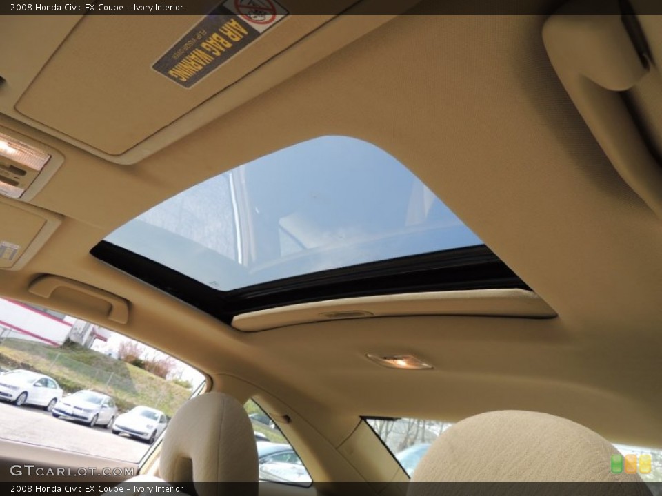 Ivory Interior Sunroof for the 2008 Honda Civic EX Coupe #79651946