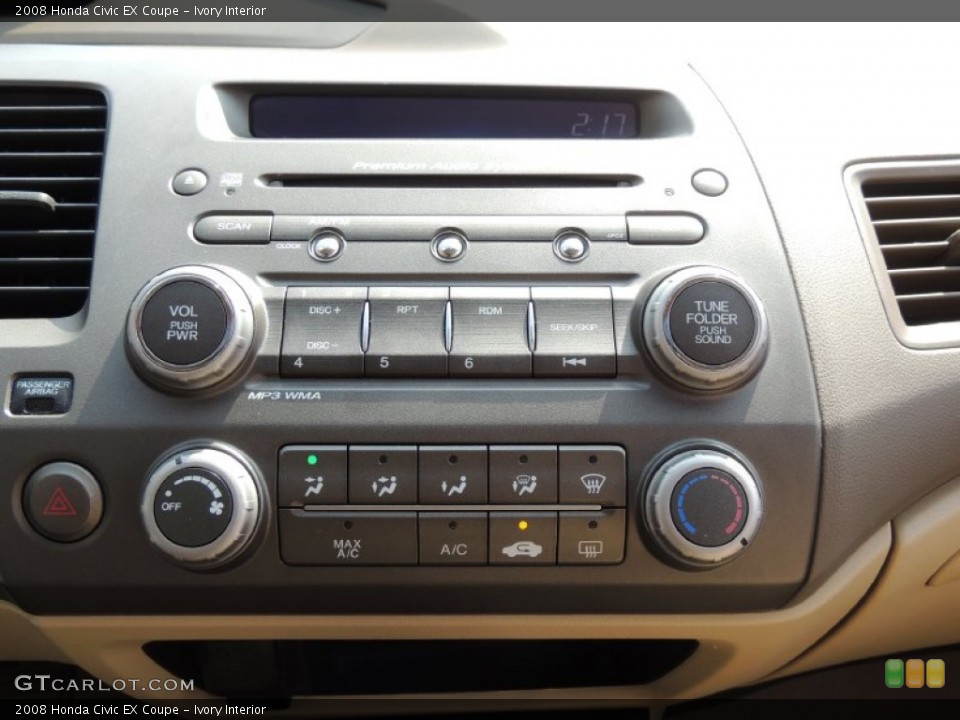 Ivory Interior Controls for the 2008 Honda Civic EX Coupe #79651967