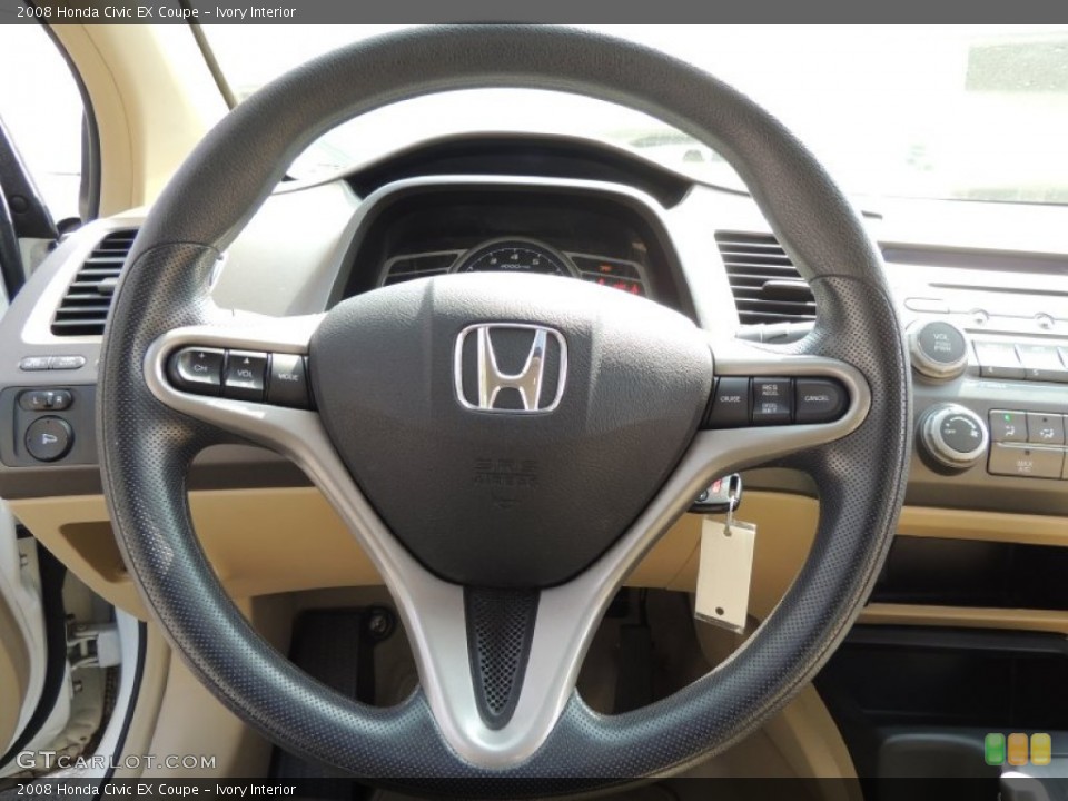 Ivory Interior Steering Wheel for the 2008 Honda Civic EX Coupe #79652004