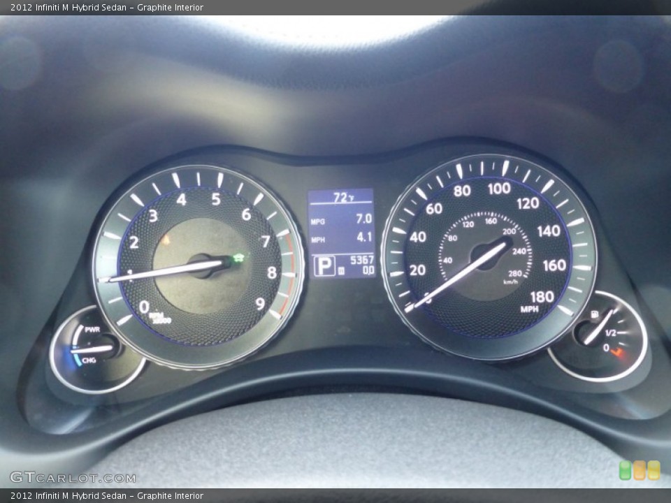 Graphite Interior Gauges for the 2012 Infiniti M Hybrid Sedan #79652009