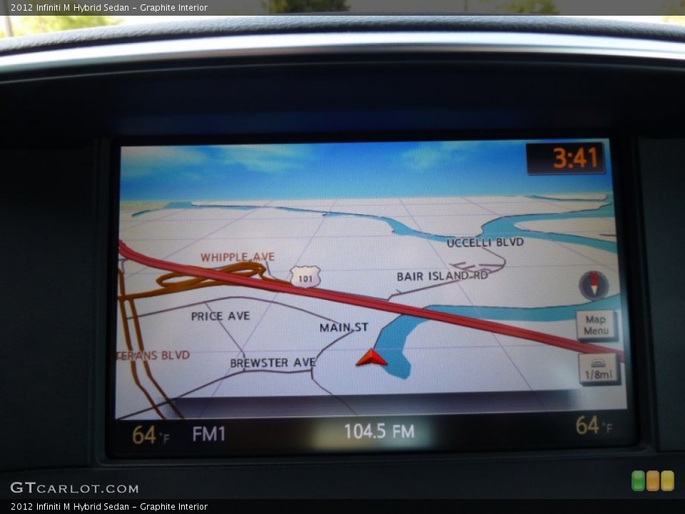 Graphite Interior Navigation for the 2012 Infiniti M Hybrid Sedan #79652039