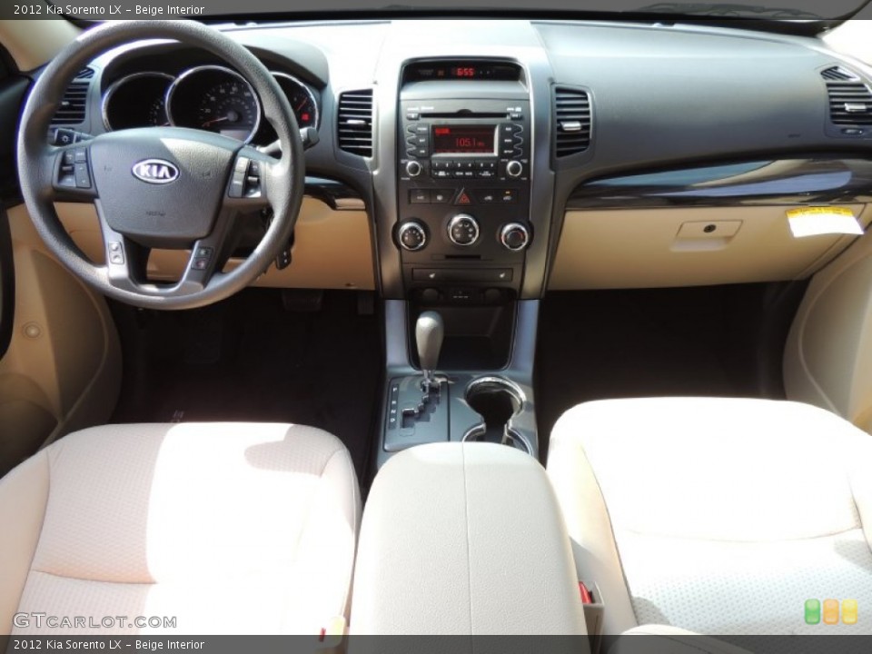 Beige Interior Dashboard for the 2012 Kia Sorento LX #79652447