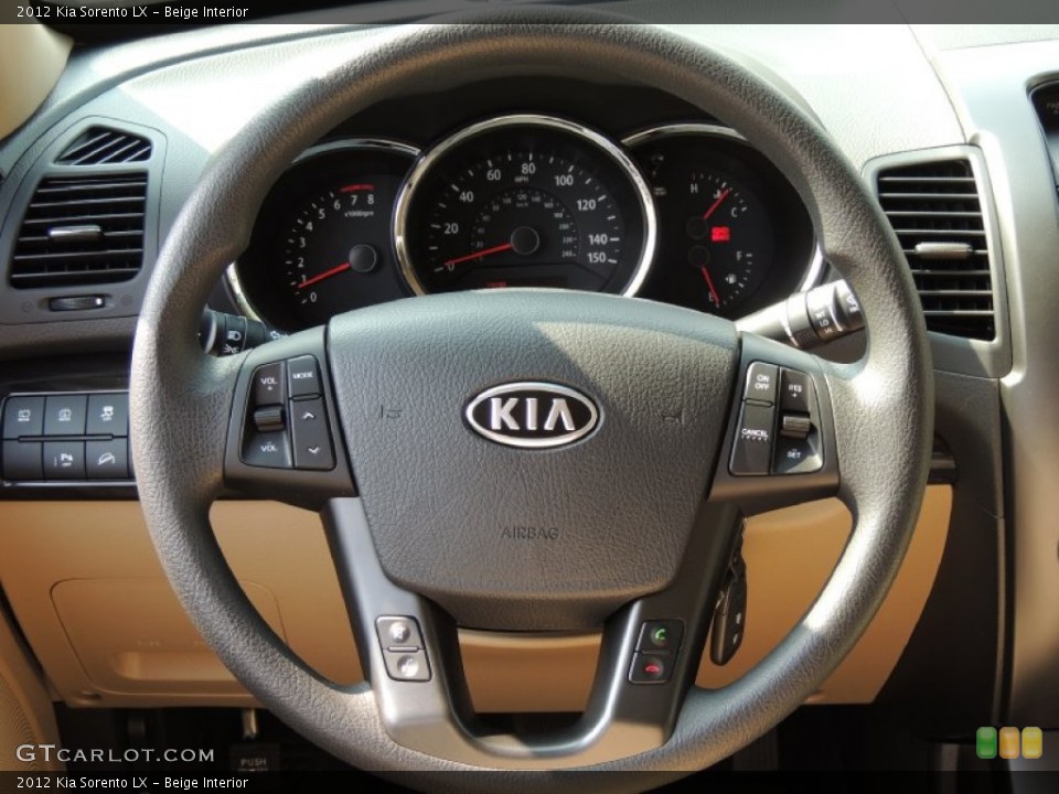 Beige Interior Steering Wheel for the 2012 Kia Sorento LX #79652509