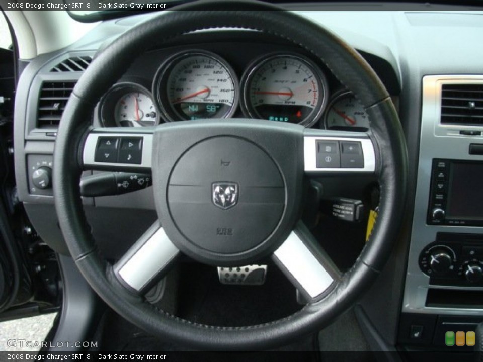 Dark Slate Gray Interior Steering Wheel for the 2008 Dodge Charger SRT-8 #79654334