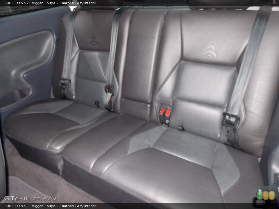 Charcoal Gray Interior Rear Seat for the 2002 Saab 9-3 Viggen Coupe #79655409