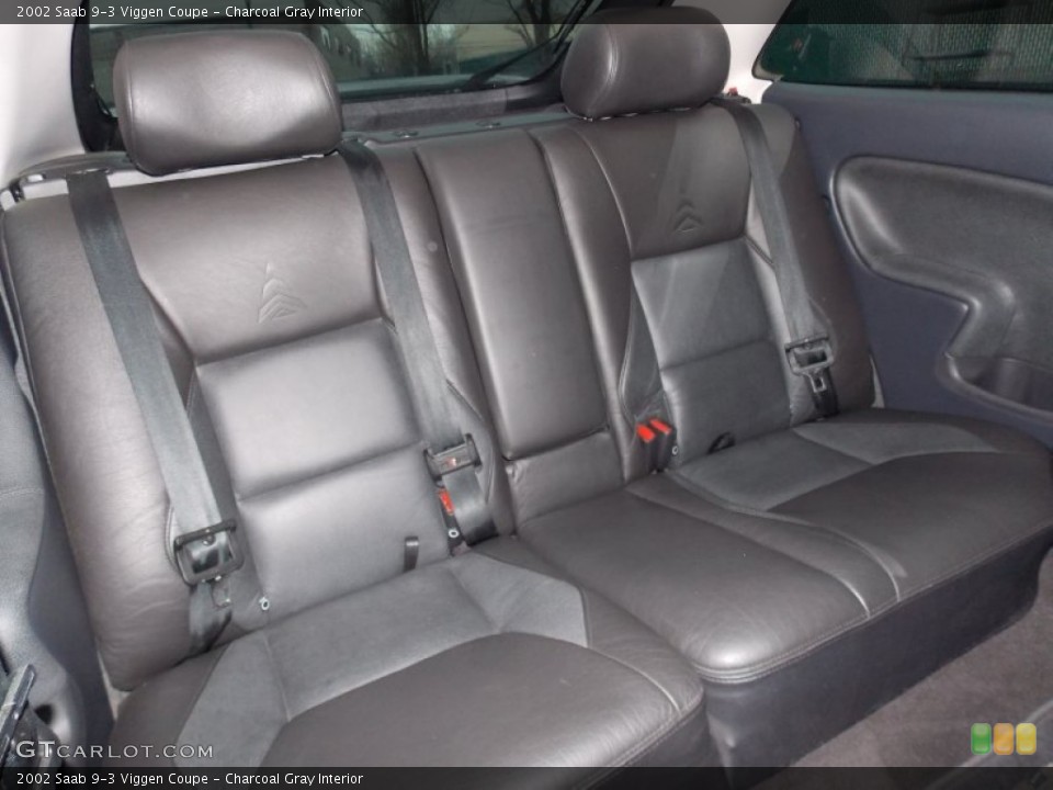 Charcoal Gray Interior Rear Seat for the 2002 Saab 9-3 Viggen Coupe #79655498